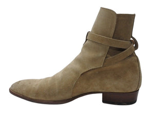 SAINT LAURENT サンローラン WYATT 30 JODHPUR BOOTS ワイアット 30 ジョッパーブーツ 靴 498372 スエード ベージュ サイズ45 美品 中古 4b004908 