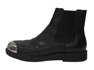 CALVIN KLEIN カルバンクライン サイドゴアブーツ メタルトゥ レザー ブラック サイズ44 美品 中古 4b004909