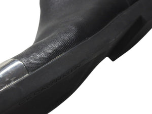 CALVIN KLEIN カルバンクライン サイドゴアブーツ メタルトゥ レザー ブラック サイズ44 美品 中古 4b004909
