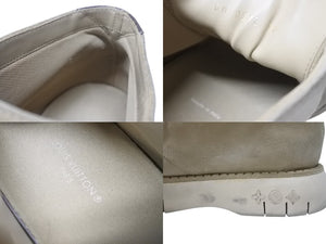 ルイヴィトン ルイヴィトン 22AW LVスクエアラインアンクルスエードブーツ 1AANRV BM0292 ベージュ サイズ10 美品 中古 4b004910 