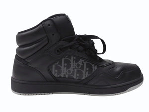極美品 Dior ディオール B27 オブリーク ギャラクシー ハイカットスニーカー CDロゴ レザー ブラック サイズ44 中古 4b004911