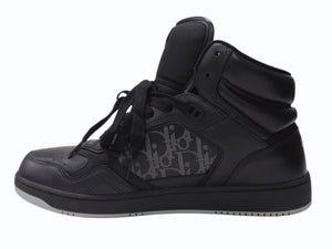 極美品 Dior ディオール B27 オブリーク ギャラクシー ハイカットスニーカー CDロゴ レザー ブラック サイズ44 中古 4b004911