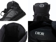 画像をギャラリービューアに読み込む, 極美品 Dior ディオール B27 オブリーク ギャラクシー ハイカットスニーカー CDロゴ レザー ブラック サイズ44 中古 4b004911