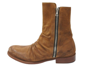 AMIRI アミリ SKINNY STACK BOOT スキニースタックサイドジップブーツ スウェードブラウン サイズ11 2/1 良品 中古 4b004915 