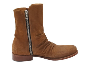 AMIRI アミリ SKINNY STACK BOOT スキニースタックサイドジップブーツ スウェードブラウン サイズ11 2/1 良品 中古 4b004915 