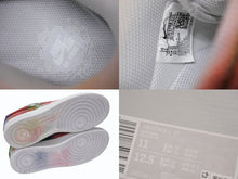 画像をギャラリービューアに読み込む, 新品未使用 NIKE ナイキ AirForce1 エアフォースワン スニーカー ペイント レザー ラインストーン ホワイト マルチカラー サイズ11 中古 4b004916