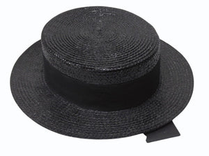 未使用 SAINT LAURENT サンローラン ラフィアハット 帽子 551676 4YB50 イタリア製レーヨンコットン ブラック サイズL 中古 4b004917 