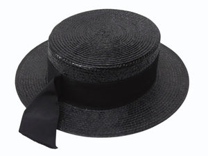 未使用 SAINT LAURENT サンローラン ラフィアハット 帽子 551676 4YB50 イタリア製レーヨンコットン ブラック サイズL 中古 4b004917 