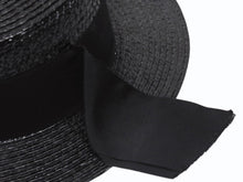 画像をギャラリービューアに読み込む, 未使用 SAINT LAURENT サンローラン ラフィアハット 帽子 551676 4YB50 イタリア製レーヨンコットン ブラック サイズL 中古 4b004917 