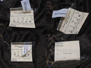 極美品 FENDI フェンディ タンクトップ ノースリーブ サイズ40 ズッカ柄 ベージュ ブラック 中古 4b004919 