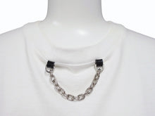 Load image into Gallery viewer, LOUIS VUITTON ルイヴィトン 21SS 半袖Tシャツ RW211W サイズXS チェーン 反転ロゴプリント ホワイト ブラック 美品 中古 4b004920