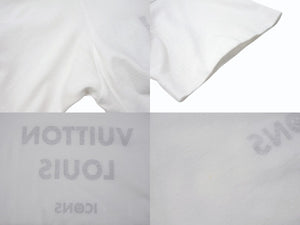 LOUIS VUITTON ルイヴィトン 21SS 半袖Tシャツ RW211W サイズXS チェーン 反転ロゴプリント ホワイト ブラック 美品 中古 4b004920
