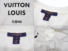 Load image into Gallery viewer, LOUIS VUITTON ルイヴィトン 21SS 半袖Tシャツ RW211W サイズXS チェーン 反転ロゴプリント ホワイト ブラック 美品 中古 4b004920