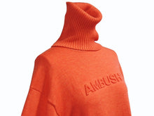 Load image into Gallery viewer, AMBUSH アンブッシュ ニット ハイネック ロゴ ウール ナイロン ポリウレタン レッド サイズ3 美品 中古 4b004922