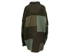 AMBUSH アンブッシュ パッチワークフリースシャツジャケット ポリエステル カーキ サイズ3 美品 中古 4b004924