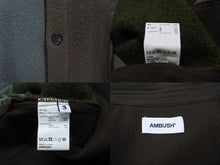 Load image into Gallery viewer, AMBUSH アンブッシュ パッチワークフリースシャツジャケット ポリエステル カーキ サイズ3 美品 中古 4b004924