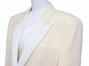 極美品 SAINT LAURENT PARIS サンローランパリ 15AW テーラードジャケット 393101 Y699J サイズ48 シングル ウール モヘヤ 中古 4b004926