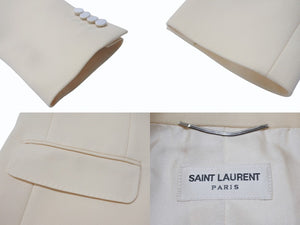 極美品 SAINT LAURENT PARIS サンローランパリ 15AW テーラードジャケット 393101 Y699J サイズ48 シングル ウール モヘヤ 中古 4b004926