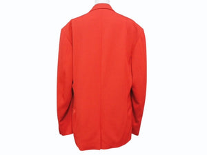 BALENCIAGA バレンシアガ オーバーサイズ ナイロンジャケット 623794 サイズ1 ロゴプリント レッド 20年製 美品 中古 4b004963
