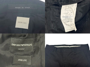 極美品 Emporio Armani エンポリオアルマーニ セットアップ テーラードジャケット スラックス サイズ48 EXILE SHOKICHI着用 中古 4b004930