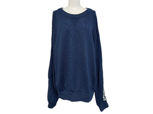 極美品 ChristianDior クリスチャンディオール トロッター ニット カーディガン セーター 943M672AT072 コットン ネイビー サイズXL 中古 4b004931