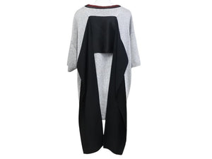 極美品 RAF SIMONS ラフシモンズ The Clash カジュアルニット 915568 スカーフドッキング ラメ シルバーレーヨン ポリエステル サイズXS 中古 4b004934 