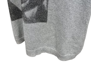 極美品 RAF SIMONS ラフシモンズ The Clash カジュアルニット 915568 スカーフドッキング ラメ シルバーレーヨン ポリエステル サイズXS 中古 4b004934 
