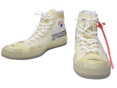 CONVERSE × OFF-WHITE コンバース オフホワイト CHUCK TAYLOR ALL-STAR VULCANIZED チャックテイラー バレー 162204C ホワイト サイズ29.5 美品 中古 4b004936 