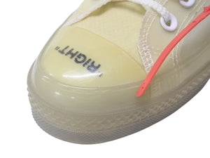 CONVERSE × OFF-WHITE コンバース オフホワイト CHUCK TAYLOR ALL-STAR VULCANIZED チャックテイラー バレー 162204C ホワイト サイズ29.5 美品 中古 4b004936 