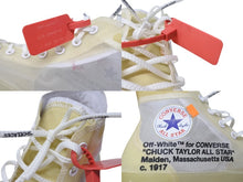 画像をギャラリービューアに読み込む, CONVERSE × OFF-WHITE コンバース オフホワイト CHUCK TAYLOR ALL-STAR VULCANIZED チャックテイラー バレー 162204C ホワイト サイズ29.5 美品 中古 4b004936 