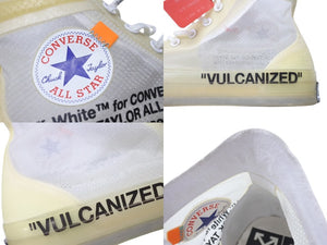 CONVERSE × OFF-WHITE コンバース オフホワイト CHUCK TAYLOR ALL-STAR VULCANIZED チャックテイラー バレー 162204C ホワイト サイズ29.5 美品 中古 4b004936 