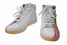 Load image into Gallery viewer, adidas アディダス ハイカットスニーカー スタンスミスmid ハンドペイントレザー ホワイト マルチカラー サイズUS12 美品 中古 4b004937
