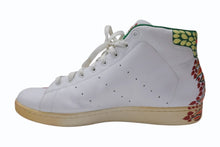 Load image into Gallery viewer, adidas アディダス ハイカットスニーカー スタンスミスmid ハンドペイントレザー ホワイト マルチカラー サイズUS12 美品 中古 4b004937