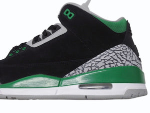 新品未使用 Nike ナイキ Air Jordan 3 エアージョーダン3 スニーカー CT8532-030 レザー パイングリーン ブラック サイズ11 中古 4b004940