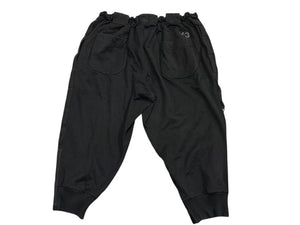 Y-3 ワイスリー コットンサルエルパンツ 1AX001 サイズM ロゴプリント ブラック ADIDAS アディダス 良品 中古 4b004957 