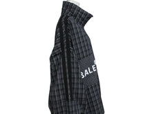 Load image into Gallery viewer, BALENCIAGA バレンシアガ 21SS トラックジャケット 612966 サイズL オーバーサイズ ブラック ロゴ刺繍 チェック柄 美品 中古 4b004962