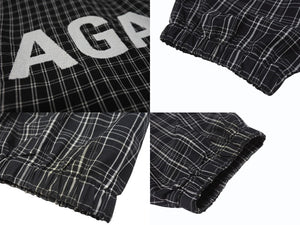BALENCIAGA バレンシアガ 21SS トラックジャケット 612966 サイズL オーバーサイズ ブラック ロゴ刺繍 チェック柄 美品 中古 4b004962