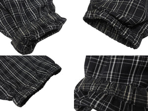BALENCIAGA バレンシアガ 21SS トラックジャケット 612966 サイズL オーバーサイズ ブラック ロゴ刺繍 チェック柄 美品 中古 4b004962
