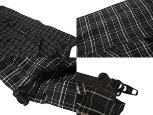 BALENCIAGA バレンシアガ 21SS トラックジャケット 612966 サイズL オーバーサイズ ブラック ロゴ刺繍 チェック柄 美品 中古 4b004962