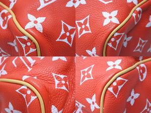 新品同様 LOUIS VUITTON ルイヴィトン スピーディ P9 バンドリエール40 M24420 2WAY ボストンバッグ レッド ゴールド金具 中古 4b004964