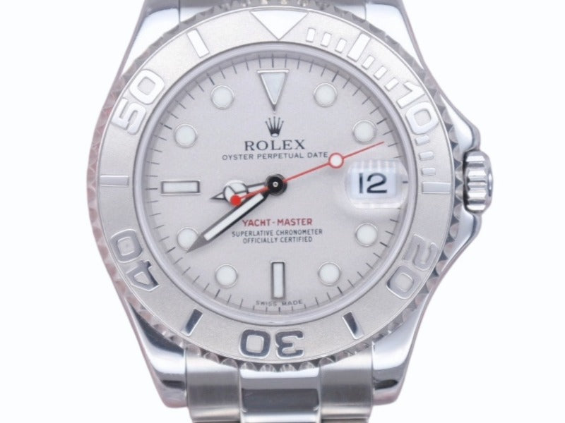 極美品 ROLEX ロレックス YACHTMASTER ヨットマスター 腕時計 168622 ロレジウム ボーイズサイズ(35mm) シルバー 中古 4b004965