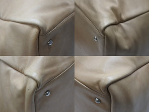 BRUNELLO CUCINELLI ブルネロクチネリ 2WAYバッグ レザー カシミヤ ベージュ ブラウン グレー アンティークシルバー金具 美品 中古 4b004967