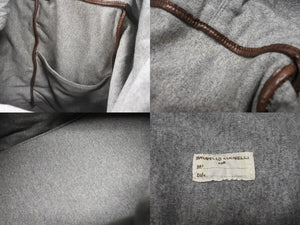 BRUNELLO CUCINELLI ブルネロクチネリ 2WAYバッグ レザー カシミヤ ベージュ ブラウン グレー アンティークシルバー金具 美品 中古 4b004967