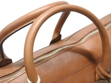 Load image into Gallery viewer, Brunello Cucinelli ブルネロクチネリ カントリーバッグ ビジネスバッグ レザー ウール ブラウン グレー シルバー金具 美品 中古 4b004968