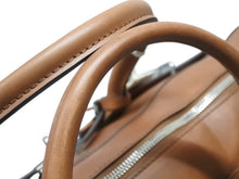 Load image into Gallery viewer, Brunello Cucinelli ブルネロクチネリ カントリーバッグ ビジネスバッグ レザー ウール ブラウン グレー シルバー金具 美品 中古 4b004968