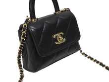 Load image into Gallery viewer, 新品未使用 CHANEL シャネル マイクロミニ マトラッセ ハンドバッグ ショルダーバッグ ランダム番台 キャビアスキン ブラック 中古 4b004969