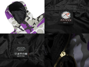 ROTHCO ロスコ ANORAK PARKA アノラックパーカー サイズL ミリタリー パープル カモフラ柄 迷彩 美品 中古 4b004976