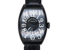 Load image into Gallery viewer, FRANCK MULLER フランクミュラー カサブランカ ノアール Ref.5850 SC CASA NR 100本限定 腕時計 黒文字盤 型押し革ベルト 自動巻き 美品 中古 4b007869