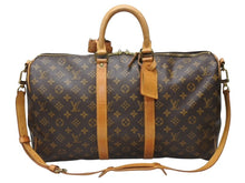 Load image into Gallery viewer, LOUIS VUITTON ルイヴィトン キーポル バンドリエール45 ボストンバッグ M41418 モノグラム ブラウン ゴールド金具 美品 中古 4b004988
