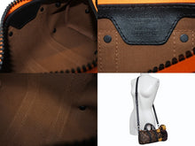 Load image into Gallery viewer, 極美品 LOUIS VUITTON ルイヴィトン キーポルXS LVフレンドニットパペット ヴァージル期 M80118 モノグラムキャンバス レザー ブラウン オレンジ 中古 4b004886